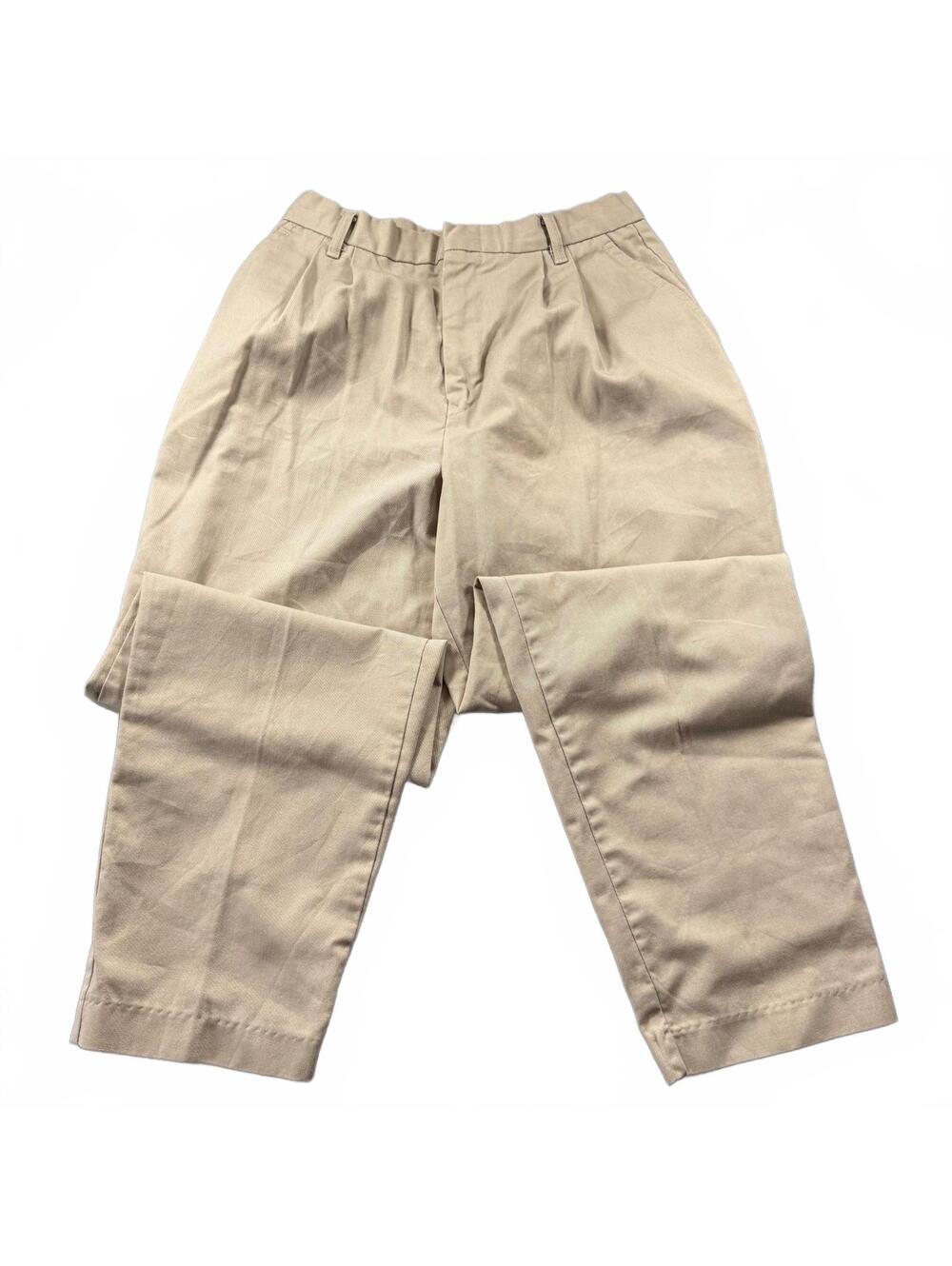Vintage Chic "World's Best Fit" Pleated Khaki Trousers - Made in USA